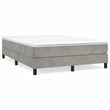 Bowery Hill Contemporary Engineered Wood Full Bed Frame in Light Gray