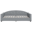 Bowery Hill Contemporary Polyester Daybed With Trundle in Light Grey