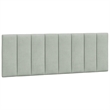 Bowery Hill Contemporary Velvet Full Bed Frame in Light Grey