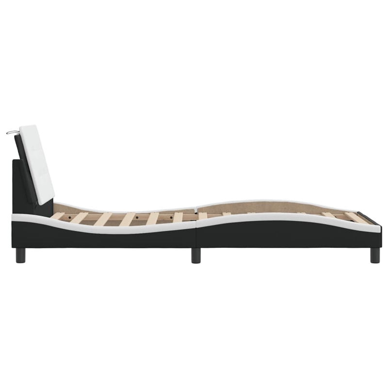 Bowery Hill Contemporary Engineered wood Twin XL Bed Frame in Black