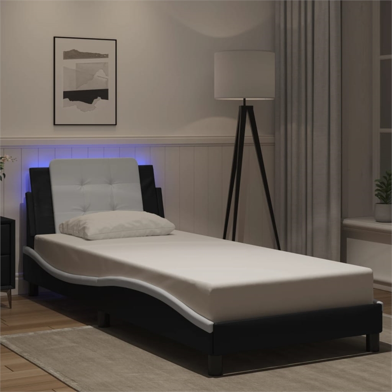 Bowery Hill Contemporary Engineered wood Twin XL Bed Frame in Black
