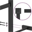 Bowery Hill Contemporary Rectangular Industrial Metal Bed Frame in Black