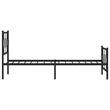 Bowery Hill Contemporary Rectangular Industrial Metal Bed Frame in Black