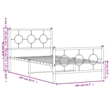 Bowery Hill Contemporary Rectangular Industrial Metal Bed Frame in Black