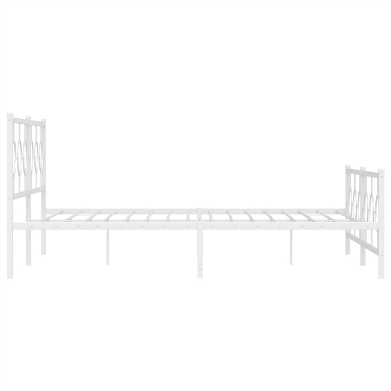 Bowery Hill Powder-Coated Steel Cal King/Double Bed Frame in Black