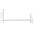 Bowery Hill Rectangular Modren Steel Twin Bed Frame in White
