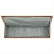 Bowery Hill Large Rectangular Solid Teak Wood Garden Box in Brown