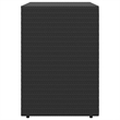 Bowery Hill Contemporary Rattan Garden Storage Cabinet in Black