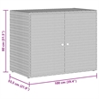 Bowery Hill Contemporary Rattan Garden Storage Cabinet in Black