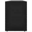 Bowery Hill Synthetic Poly Rattan Black Garden Storage Cabinet Rectangular Weatherproof 78.0 x 78.0 x 31.5 in Assembly Required