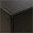 Bowery Hill Synthetic Poly Rattan Black Garden Storage Cabinet Rectangular Weatherproof 78.0 x 78.0 x 31.5 in Assembly Required