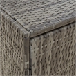 Bowery Hill Contemporary Medium PE Rattan Garden Storage Cabinet in Grey