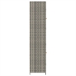 Bowery Hill Contemporary Rattan Garden Storage Cabinet in Gray