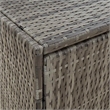 Bowery Hill Contemporary Rattan Garden Storage Cabinet in Gray