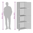 Bowery Hill Contemporary Rattan Garden Storage Cabinet in Gray
