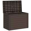 Bowery Hill Contemporary Polypropylene Storage Box in Brown Finish