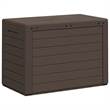 Bowery Hill Contemporary Polypropylene Storage Box in Brown Finish