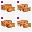 Bowery Hill Multiple Sizes Rough Mango Wood Storage Box in Brown