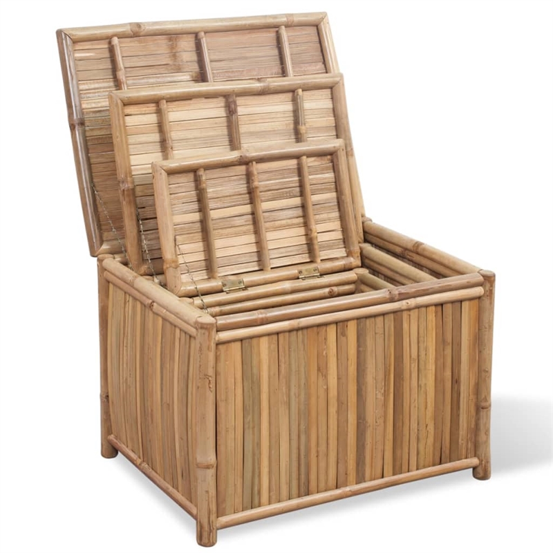 Bowery Hill Small Medium Large Durable Bamboo Storage Box in Brown