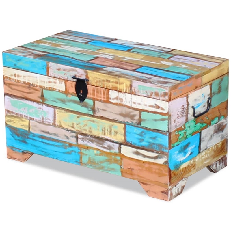 Bowery Hill Solid Reclaimed Wood Multicolor Storage Chest Rectangular 28.7