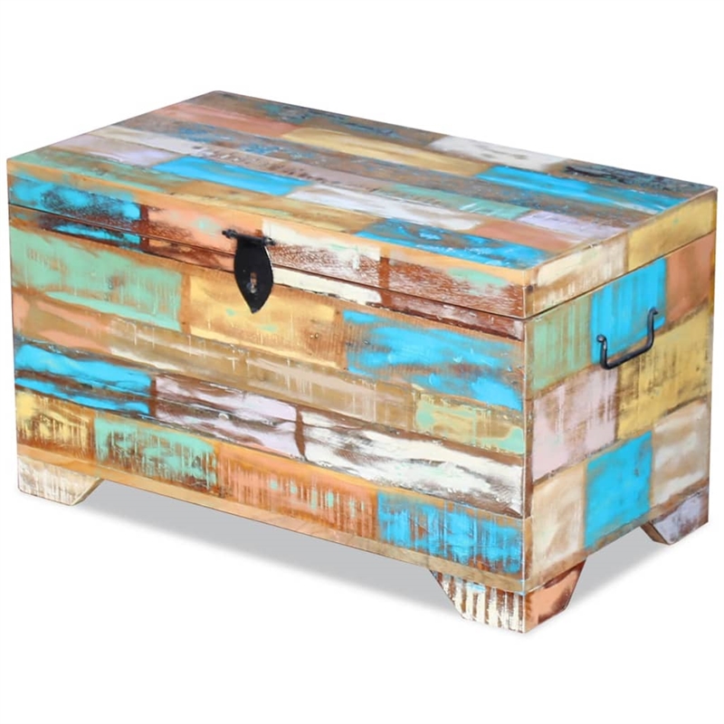 Bowery Hill Solid Reclaimed Wood Multicolor Storage Chest Rectangular 28.7