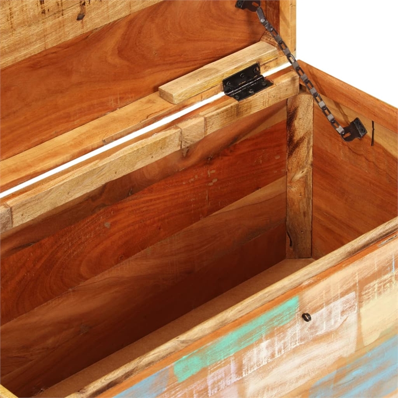 Bowery Hill Solid Reclaimed Wood Multicolor Storage Chest Rectangular 28.7