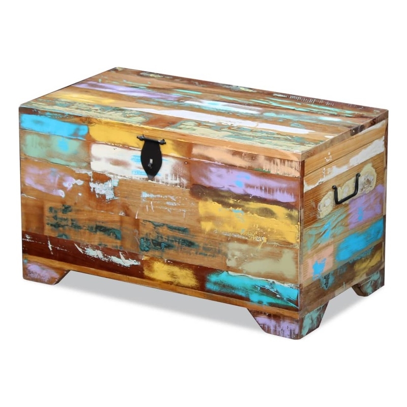 Bowery Hill Solid Reclaimed Wood Multicolor Storage Chest Rectangular 28.7