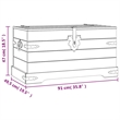 Bowery Hill Medium Solid Waxed Pinewood Storage Trunk in Brown