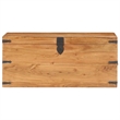 Bowery Hill Rectangular Solid Acacia Wood Storage Chest in Natural Finish