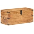 Bowery Hill Rectangular Solid Acacia Wood Storage Chest in Natural Finish