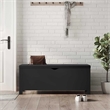 Bowery Hill Contemporary Engineered Wood Storage Box in Black