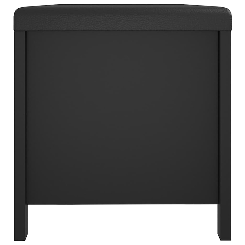 Bowery Hill Contemporary Engineered Wood Storage Box in Black