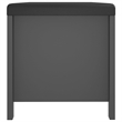 Bowery Hill Large Engineered Wood Storage Box with Faux Leather in Grey