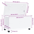Bowery Hill Contemporary Solid Pine Wood Storage Chest in White