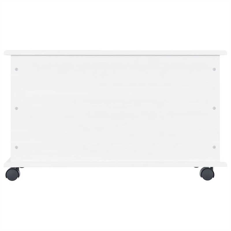 Bowery Hill Contemporary Solid Pine Wood Storage Chest in White