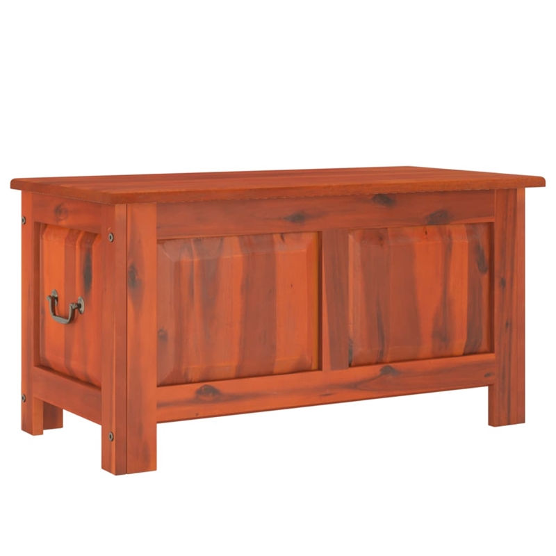 Bowery Hill Solid Acacia Wood and Engineered Wood Storage Chest in Brown