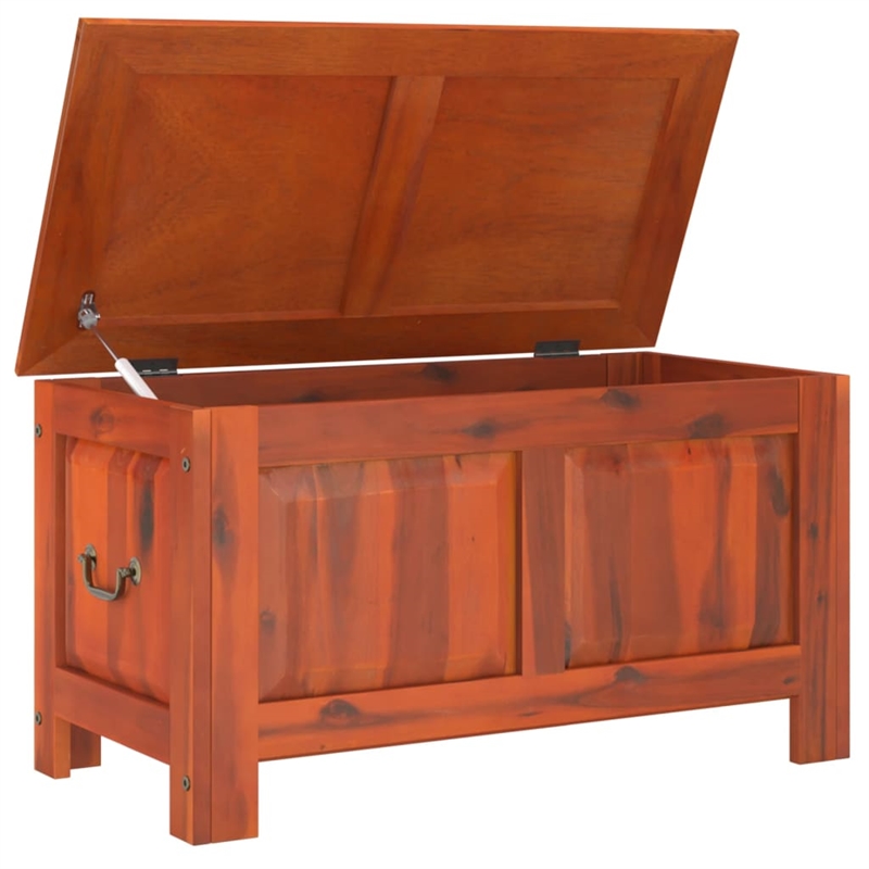 Bowery Hill Solid Acacia Wood and Engineered Wood Storage Chest in Brown