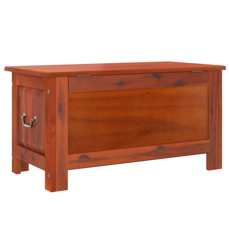 Bowery Hill Solid Acacia Wood and Engineered Wood Storage Chest in Brown