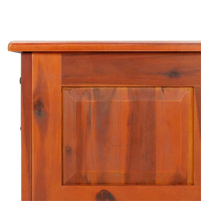 Bowery Hill Solid Acacia Wood and Engineered Wood Storage Chest in Brown
