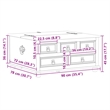 Bowery Hill Large Engineered Wood with Metal Storage Box in Honey