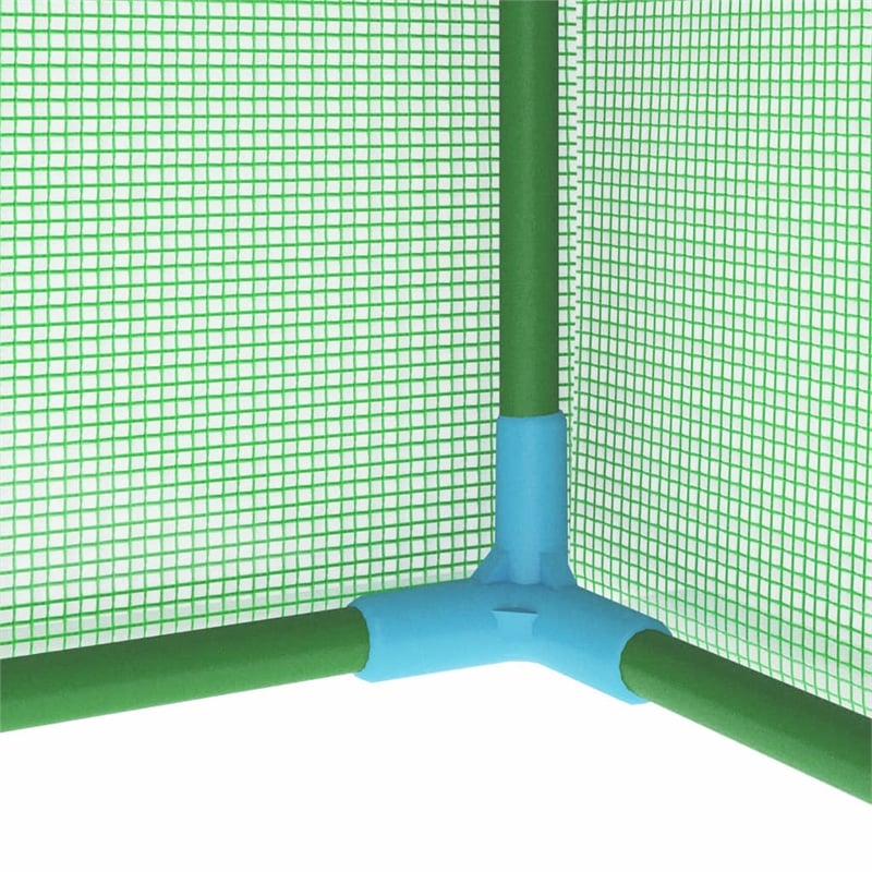 Bowery Hill Small Durable PE Mesh Fabric Greenhouse in Green