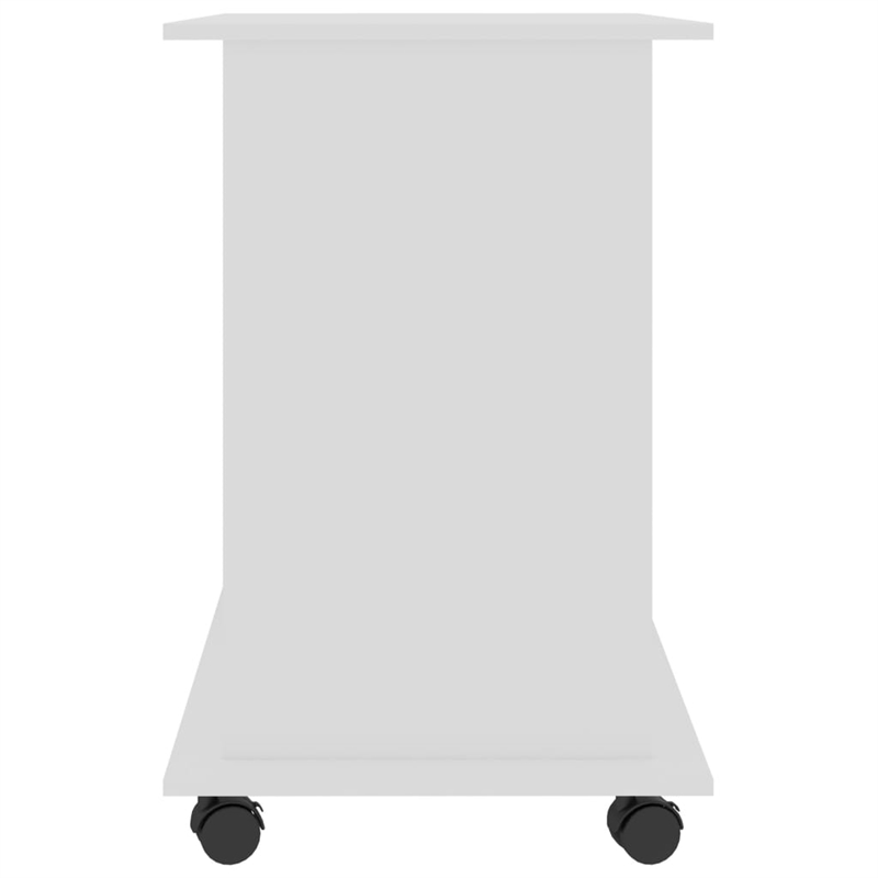 Bowery Hill Engineered Wood Compact Pull-Out Computer Desk in White