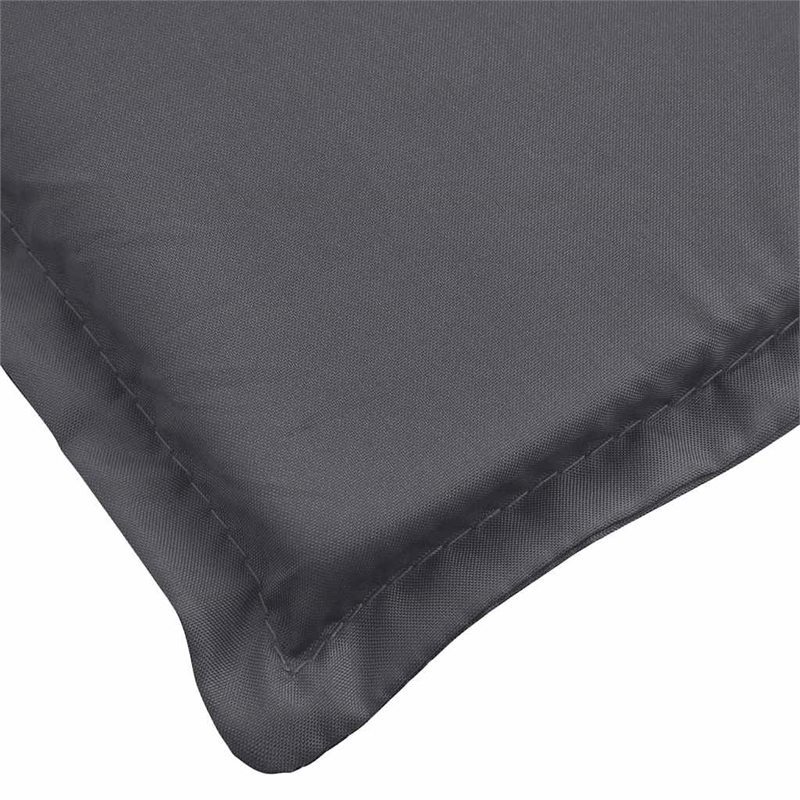 Bowery Hill Contemporary Polyester Deck Chair Cushion in Anthracite