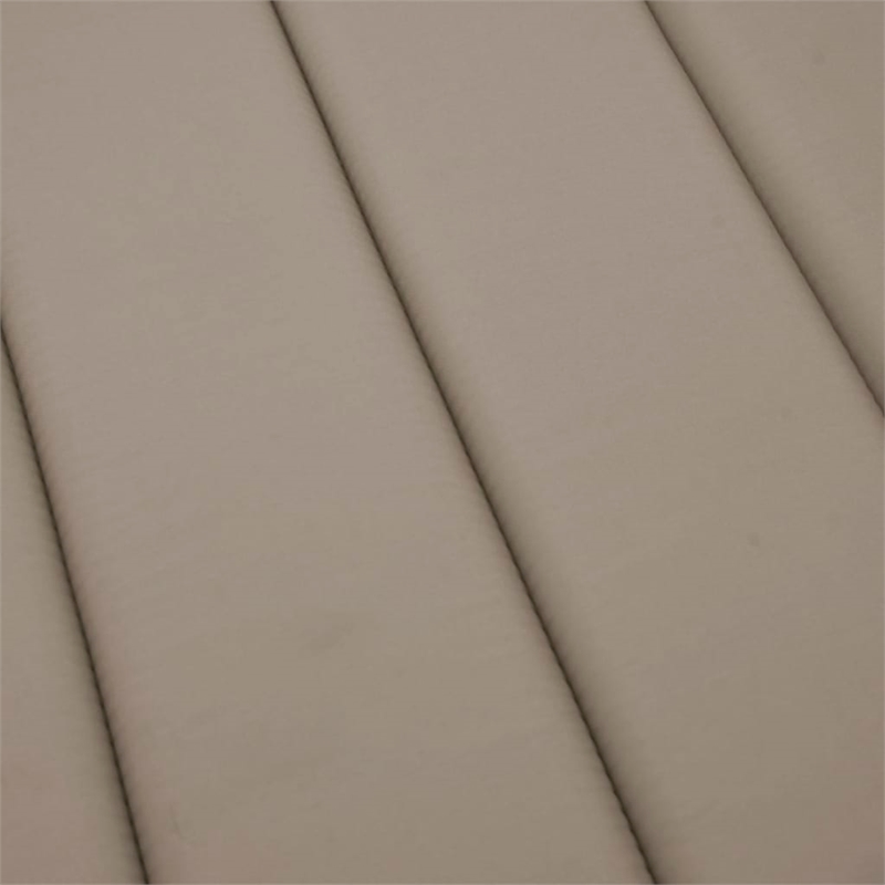 Bowery Hill Contemporary Fabric Sun Lounger Cushion in Taupe