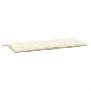 Bowery Hill Contemporary Garden Bench Cushion in Cream White