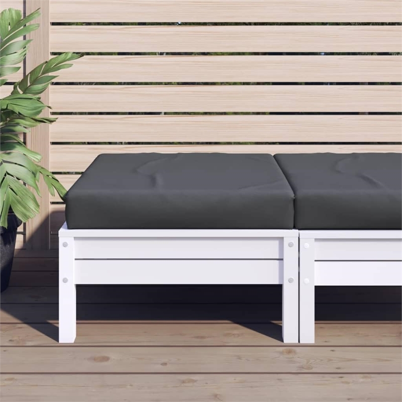 Bowery Hill Contemporary Fabric Pallet Cushion in Anthracite/Gray