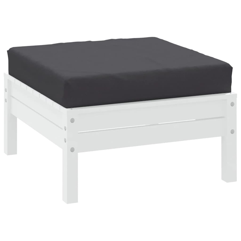 Bowery Hill Contemporary Fabric Pallet Cushion in Anthracite/Gray