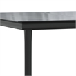 Bowery Hill Powder-Coated Steel Large Durable Dining Table in Black