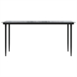 Bowery Hill Powder-Coated Steel Large Durable Dining Table in Black