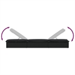 Bowery Hill Contemporary Powder-Coated Steel Sunbed in Black Polyester